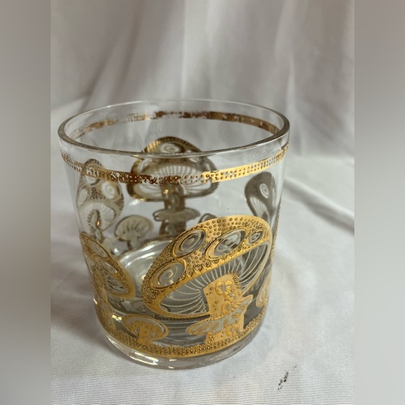 Vintage Culver Inspired Mushroom Glass with Gold Design - Picture 8 of 10